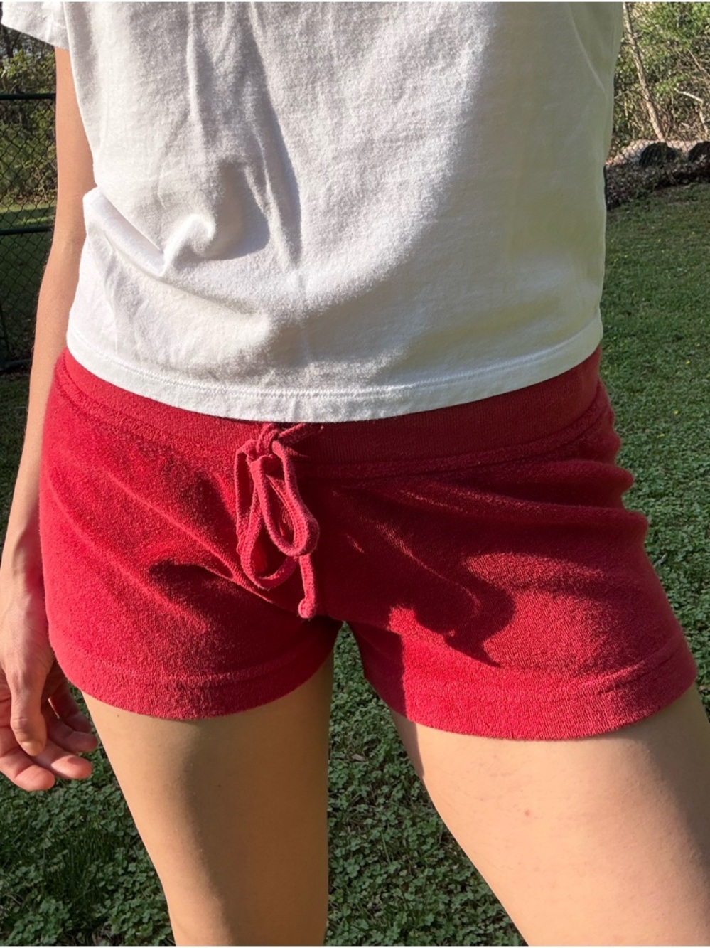 Red Hard Tail Shorts